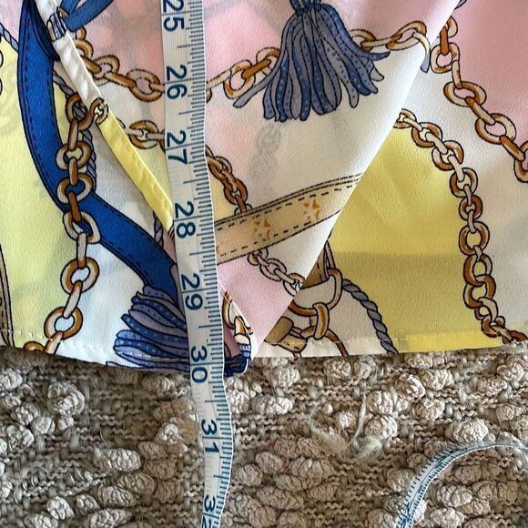 Blue Blush Women's Chain Romper Wrap Skort Front Backless Large Pink Size Large - Picture 8 of 9